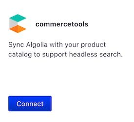 Click on the commercetools card