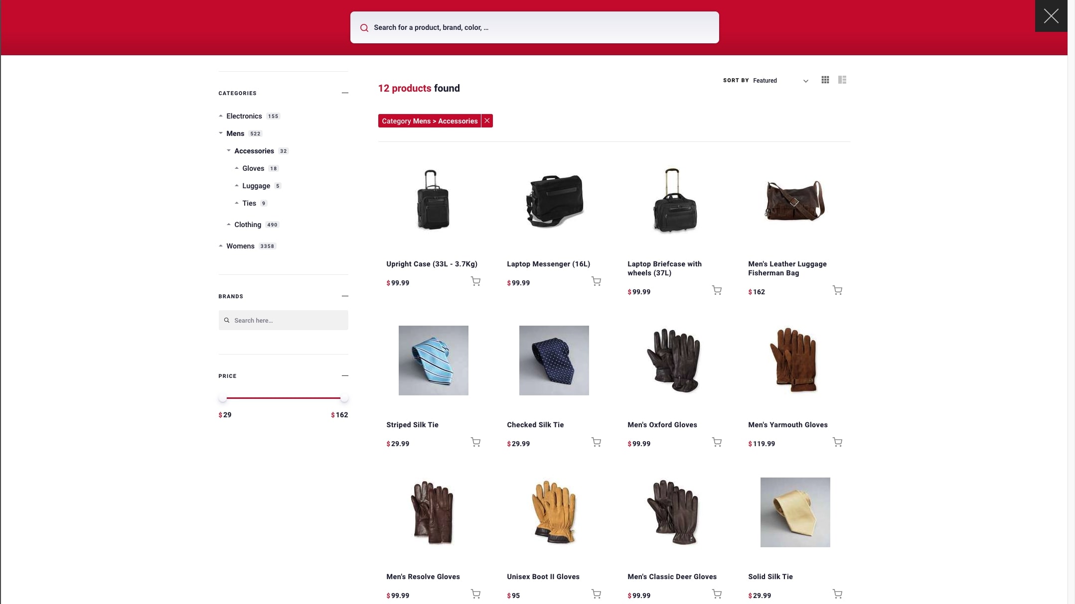 Unified InstantSearch for ecommerce for a Salesforce B2C Commerce headless storefront