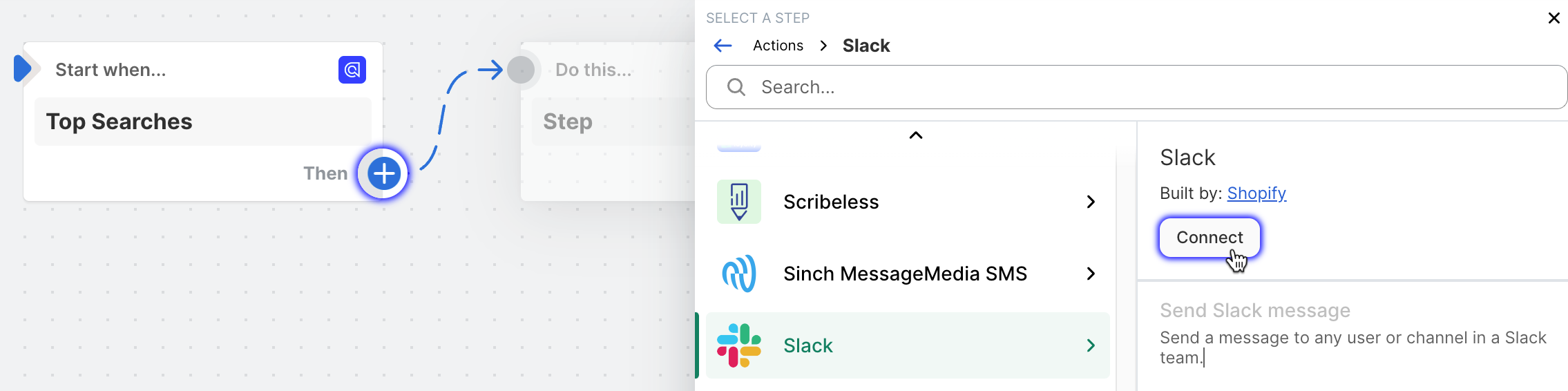 Connect your Slack workspace with your Shopify store