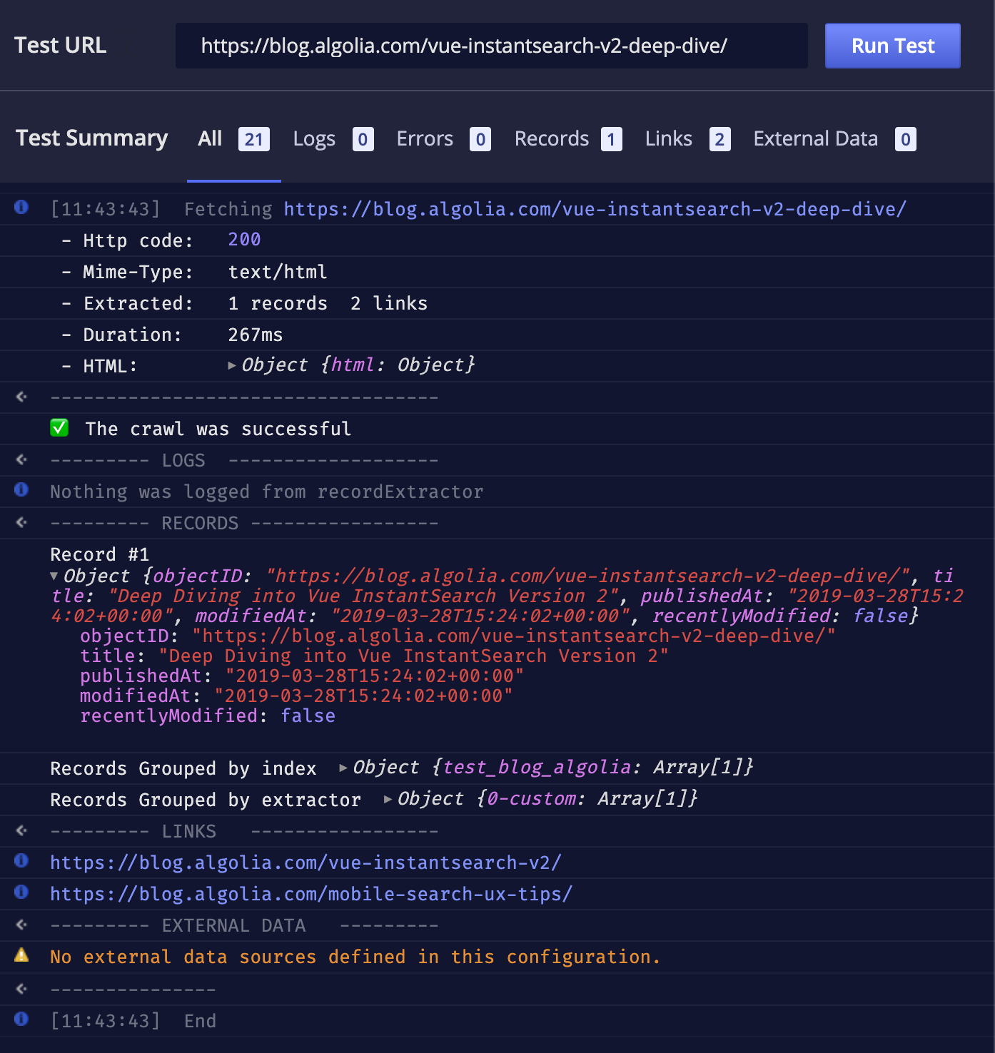 Data analysis how to url tester